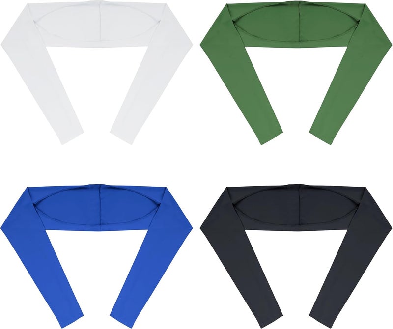 Yookat 4 Pieces Cooling Shawl Golf Cooling Shawl Arm Sleeve Sun Protection Golf Shrug for Women Men Outdoor Sports - Image 3